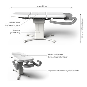 ps beauty bc ii treatment chair technical specifications